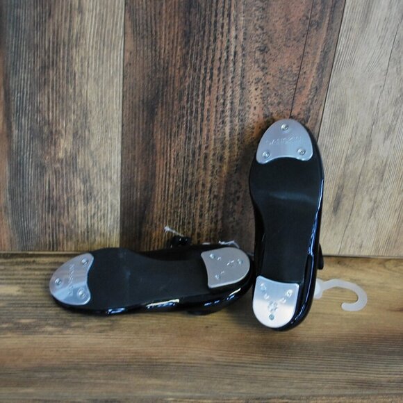 NWT Danskin Girl's Black Tap Dance Shoes 12 - Picture 4 of 4